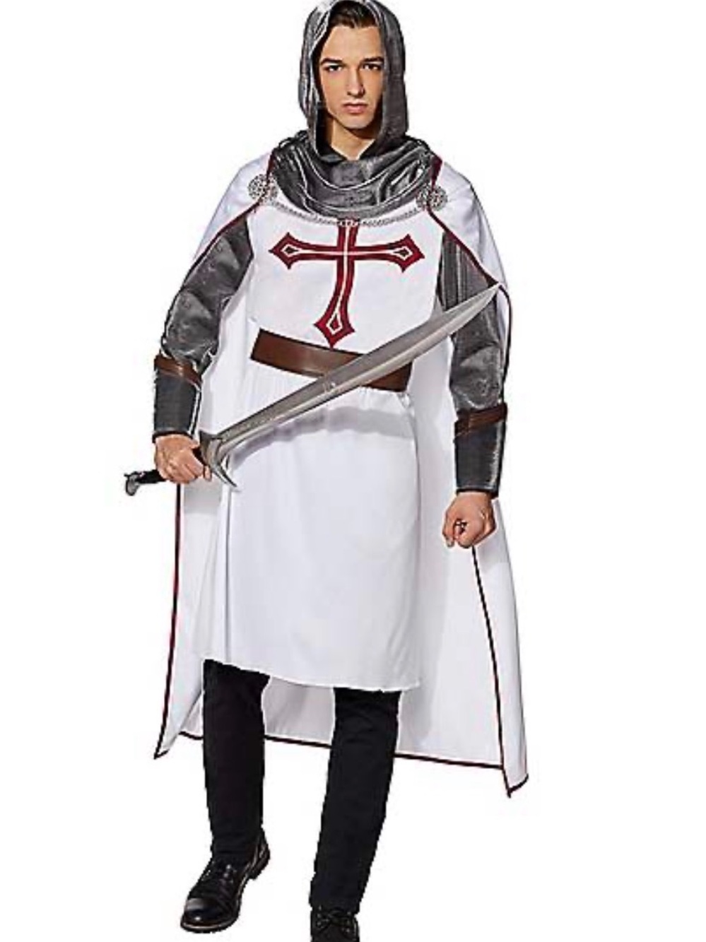 Medieval Knight men’s Costume with Red Cross